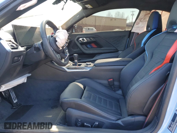 2024 BMW M2 with VIN 3MF13DM05R8E87175, listed as a Copart auction lot 47193355 with 0 mi miles and Salvage Title. Bid and sale history available at carsss.com. Image 7.