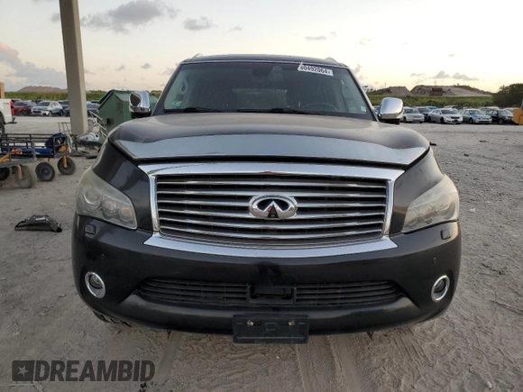 2011 Infiniti QX56 8-passenger with VIN JN8AZ2NC1B9300836, listed as a Copart auction lot 80492064 with 150,205 mi miles and Clean Title. Bid and sale history available at carsss.com. Image 5.