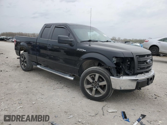2014 Ford F-150 XL with VIN 1FTFX1EF9EKG08829, listed as a Copart auction lot 51449025 with 102,350 mi miles and Salvage Title. Bid and sale history available at carsss.com. Image 4.
