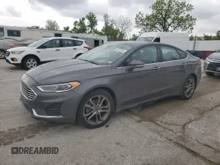 2020 Ford Fusion SEL with VIN 3FA6P0CD8LR195828, listed as a Copart auction lot 55522305 with 163,959 mi miles and Salvage title. Bid and sale history available at DreamBid. Image 1.