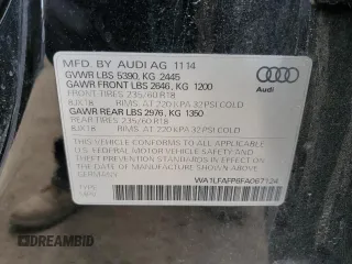 2015 Audi Q5 Premium Plus z VIN WA1LFAFP6FA067124, wystawiony jako Copart lot #55306975 z przebiegiem 115 549 mil mil oraz Szkoda całkowita • Salvage title. Historia ofert i sprzedaży dostępna na DreamBid. Obrazek 14.