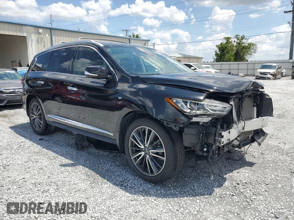 2018 Infiniti QX60 with VIN 5N1DL0MN6JC530919, listed as a Copart auction lot 54763465 with 58,301 mi miles and Salvage Title. Bid and sale history available at DreamBid. Image 4.