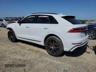 2020 Audi Q8 Premium Plus with VIN WA1EVAF19LD018694, listed as a Copart auction lot 56150484 with 0 mi miles and Salvage Title. Bid and sale history available at carsss.com. Image 2.