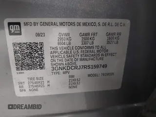 2024 Chevrolet Blazer EV eAWD RS z VIN 3GNKDCRJ7RS159749, wystawiony jako IAAI lot #42115099 z przebiegiem 3930 mil mil oraz . Historia ofert i sprzedaży dostępna na DreamBid. Obrazek 9.