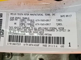 2017 Toyota Tacoma SR5 with VIN 5TFCZ5AN6HX113108, listed as a Copart auction lot 54338865 with Not provided miles and Salvage title. Bid and sale history available at DreamBid. Image 13.