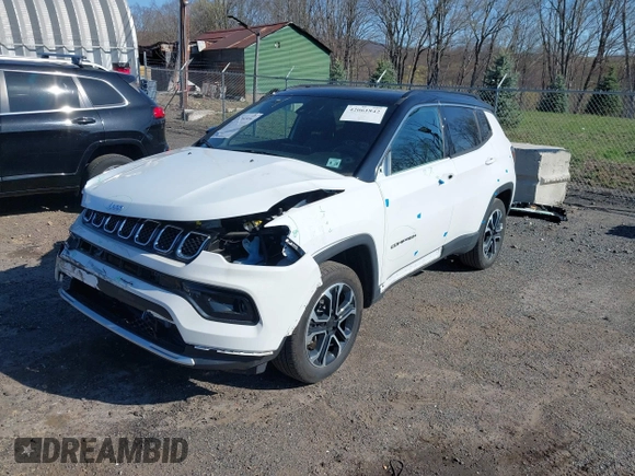 2023 Jeep Compass Limited with VIN 3C4NJDCN8PT534989, listed as a IAAI auction lot 42061842 with 19,031 mi miles and . Bid and sale history available at DreamBid. Image 18.