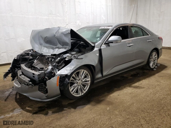 2023 Cadillac CT4 Premium Luxury with VIN 1G6DB5RK6P0147885, listed as a Copart auction lot 75670264 with 0 mi miles and Salvage Title. Bid and sale history available at carsss.com. Image 1.