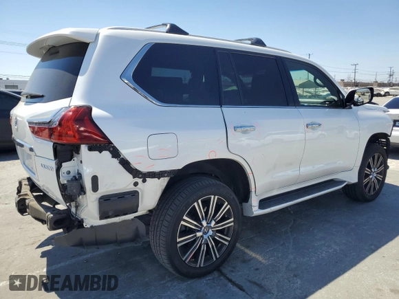 2020 Lexus LX 570 z VIN JTJDY7AX5L4319404, wystawiony jako Copart lot #69185424 z przebiegiem 46 324 mil mil oraz Szkoda całkowita • Salvage title. Historia ofert i sprzedaży dostępna na DreamBid. Obrazek 3.