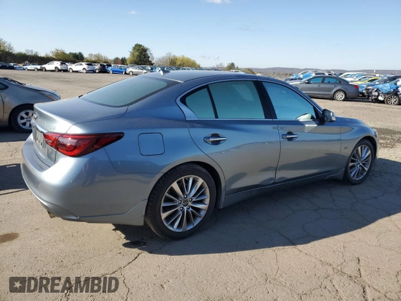 2019 Infiniti Q50 Luxe z VIN JN1EV7AR4KM554346, wystawiony jako Copart lot #53628745 z przebiegiem 57 795 mil mil oraz Szkoda całkowita • Salvage title. Historia ofert i sprzedaży dostępna na DreamBid. Obrazek 3.