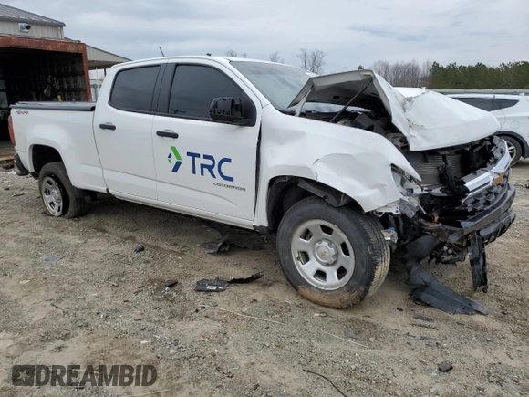2021 Chevrolet Colorado 4WD Work Truck with VIN 1GCGTBEN5M1234902, listed as a Copart auction lot 44819885 with 58,132 mi miles and Salvage title. Bid and sale history available at DreamBid. Image 4.