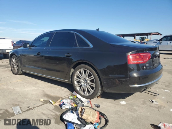 2014 Audi A8 3.0T with VIN WAURGAFD7EN011250, listed as a Copart auction lot 83664654 with 102,924 mi miles and Salvage title. Bid and sale history available at DreamBid. Image 2.