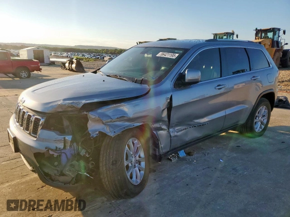 2021 Jeep Grand Cherokee Laredo E with VIN 1C4RJFAG1MC817601, listed as a Copart auction lot 56421195 with 91,292 mi miles and Salvage title. Bid and sale history available at DreamBid. Image 1.