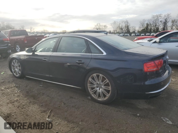 2013 Audi A8 L 4.0L with VIN WAUR2AFD9DN034039, listed as a Copart auction lot 77775634 with 191,803 mi miles and Salvage Title. Bid and sale history available at carsss.com. Image 2.