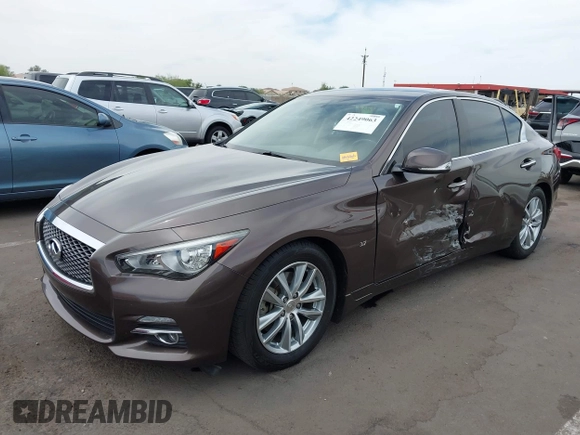 2015 Infiniti Q50 with VIN JN1BV7AP7FM349885, listed as a IAAI auction lot 42249063 with 76,089 mi miles and . Bid and sale history available at DreamBid. Image 17.