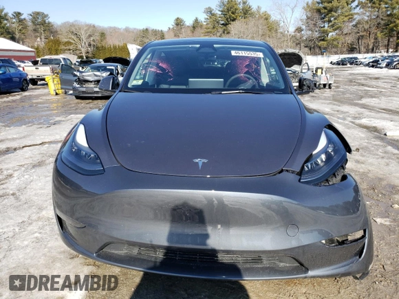 2023 Tesla Model Y Long Range with VIN 7SAYGDEE8PF889879, listed as a Copart auction lot 46115535 with 17,818 mi miles and Salvage Title. Bid and sale history available at DreamBid. Image 5.