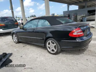 2005 Mercedes-Benz CLK 500 with VIN WDBTK75G45T035778, listed as a Copart auction lot 51510295 with 44,100 mi miles and Salvage title. Bid and sale history available at DreamBid. Image 2.