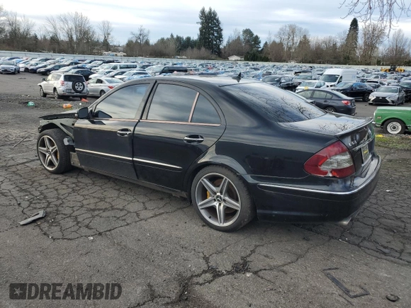 2007 Mercedes-Benz E 63 AMG with VIN WDBUF77X37B062856, listed as a Copart auction lot 41478925 with 110,431 mi miles and Salvage Title. Bid and sale history available at carsss.com. Image 2.