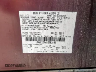 2011 Ford Taurus SEL z VIN 1FAHP2EW6BG183640, wystawiony jako Copart lot #54662745 z przebiegiem 149 309 mil mil oraz Szkoda całkowita • Salvage title. Historia ofert i sprzedaży dostępna na DreamBid. Obrazek 12.