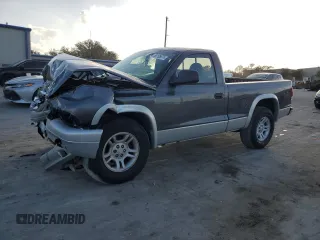 2004 Dodge Dakota with VIN 1D7FL46NX4S548938, listed as a Copart auction lot 80195874 with 154,029 mi miles and Salvage title. Bid and sale history available at DreamBid. Image 1.