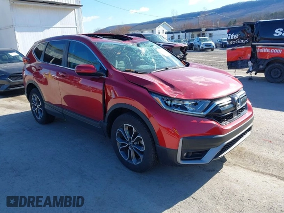 2020 Honda CR-V EX with VIN 2HKRW2H52LH667547, listed as a IAAI auction lot 41839762 with 34,933 mi miles. Bid and sale history available at carsss.com. Image 1.