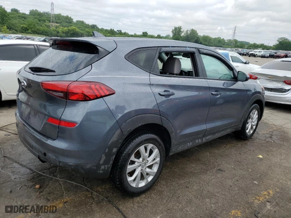 2021 Hyundai Tucson SE with VIN KM8J23A4XMU380556, listed as a Copart auction lot 56332623 with 26,875 mi miles and Salvage Title. Bid and sale history available at carsss.com. Image 3.