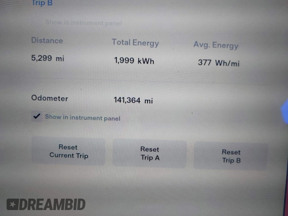 2014 Tesla Model S 60 with VIN 5YJSA1H14EFP57209, listed as a IAAI auction lot 41305157 with 141,364 mi miles and . Bid and sale history available at DreamBid. Image 7.