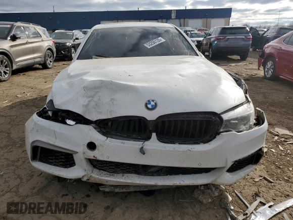2019 BMW 5 Series M550i xDrive with VIN WBAJB9C58KB287991, listed as a Copart auction lot 53206135 with Not provided miles and Salvage title. Bid and sale history available at DreamBid. Image 5.