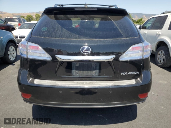 2011 Lexus RX 450h with VIN JTJBC1BA2B2421668, listed as a Copart auction lot 62427415 with 175,321 mi miles and Salvage title. Bid and sale history available at DreamBid. Image 6.