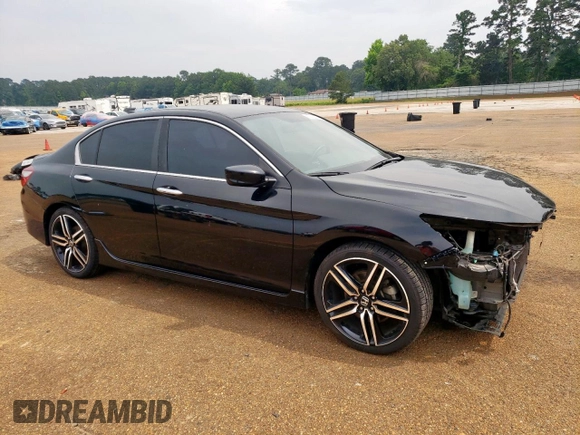 2016 Honda Accord Sport z VIN 1HGCR2F51GA186865, wystawiony jako Copart lot #57423315 z przebiegiem 98 103 mil mil oraz Szkoda całkowita • Salvage title. Historia ofert i sprzedaży dostępna na DreamBid. Obrazek 4.