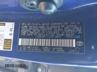 2016 Toyota Prius Four z VIN JTDKARFU1G3519894, wystawiony jako IAAI lot #41430417 z przebiegiem 131 693 mil mil oraz . Historia ofert i sprzedaży dostępna na DreamBid. Obrazek 9.