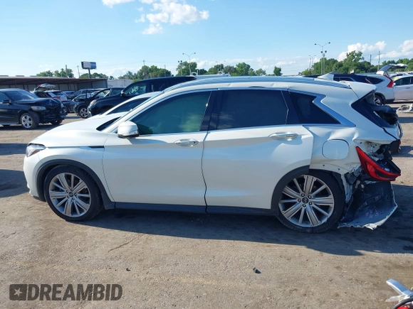 2020 Infiniti QX50 Luxe with VIN 3PCAJ5M15LF120478, listed as a IAAI auction lot 42212236 with 85,851 mi miles and . Bid and sale history available at DreamBid. Image 14.