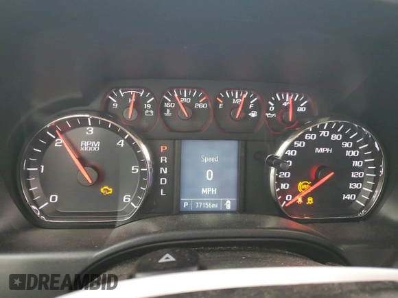 2018 Chevrolet Silverado 1500 Work Truck with VIN 3GCUKNEC5JG447156, listed as a Copart auction lot 84683494 with 77,156 mi miles and Salvage Title. Bid and sale history available at carsss.com. Image 9.