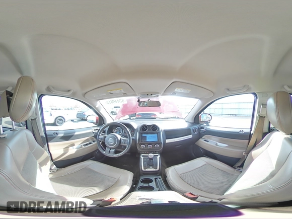 2014 Jeep Compass Latitude with VIN 1C4NJCEA7ED532061, listed as a Copart auction lot 52449655 with 178,320 mi miles and Salvage Title. Bid and sale history available at carsss.com. Image 16.