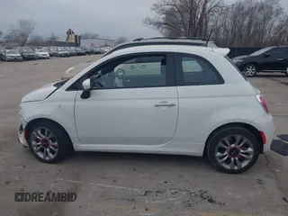 2015 FIAT 500 Sport with VIN 3C3CFFBR3FT509185, listed as a IAAI auction lot 41739081 with 23,555 mi miles. Bid and sale history available at carsss.com. Image 14.