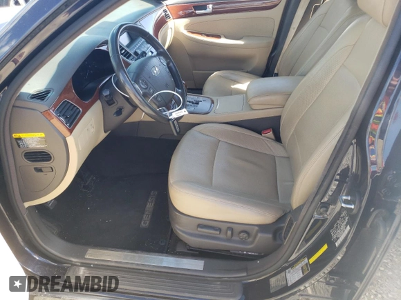 2013 Hyundai Genesis 3.8L with VIN KMHGC4DDXDU235932, listed as a Copart auction lot 57728705 with 140,778 mi miles and Salvage title. Bid and sale history available at DreamBid. Image 7.