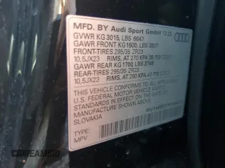 2024 Audi RS Q8 z VIN WU1ARBF17RD005470, wystawiony jako Copart lot #74325144 z przebiegiem Nie podano mil oraz Szkoda całkowita • Salvage title. Historia ofert i sprzedaży dostępna na DreamBid. Obrazek 14.