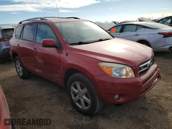 2008 Toyota RAV4 Ltd with VIN JTMZK31V486014067, listed as a Copart auction lot 84147084 with 216,740 mi miles and Salvage Title. Bid and sale history available at carsss.com. Image 4.
