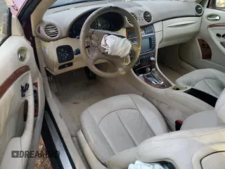 2007 Mercedes-Benz CLK 350 with VIN WDBTK56F17F217689, listed as a Copart auction lot 78733614 with 137,068 mi miles and Salvage Title. Bid and sale history available at DreamBid. Image 8.