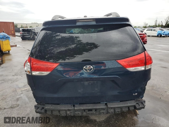 2012 Toyota Sienna LE AAS with VIN 5TDKK3DC1CS190739, listed as a Copart auction lot 51583465 with 289,331 mi miles and Salvage Title. Bid and sale history available at DreamBid. Image 6.