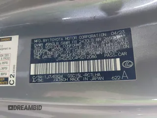 2023 Lexus RC 350 F Sport с VIN JTHGZ5DC4P5012086, выставлен на аукционе IAAI как лот 42596850 с пробегом 28 643 миль миль и . История ставок и продаж доступна на DreamBid. Изображение 9.