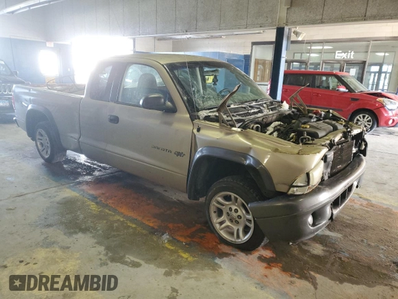 2002 Dodge Dakota with VIN 1B7GL12XX2S569628, listed as a Copart auction lot 85619724 with 165,154 mi miles and Salvage Title. Bid and sale history available at carsss.com. Image 4.