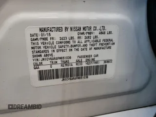 2015 Infiniti Q40 with VIN JN1CV6AR4FM651036, listed as a Copart auction lot 66326494 with 0 mi miles and Salvage Title. Bid and sale history available at carsss.com. Image 12.
