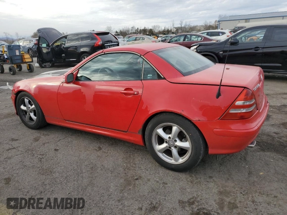 2003 Mercedes-Benz SLK 320 z VIN WDBKK65F93F271366, wystawiony jako Copart lot #81280154 z przebiegiem 186 333 mil mil oraz Szkoda całkowita • Salvage title. Historia ofert i sprzedaży dostępna na DreamBid. Obrazek 2.
