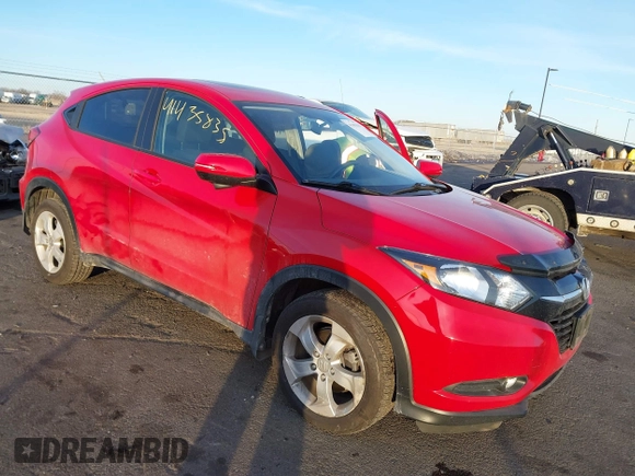 2016 Honda HR-V EX with VIN 3CZRU6H58GM733607, listed as a IAAI auction lot 41435835 with 107,931 mi miles. Bid and sale history available at carsss.com. Image 1.