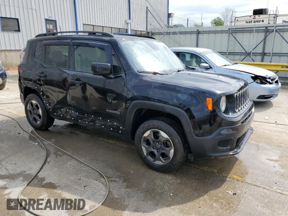 2018 Jeep Renegade Sport with VIN ZACCJBAB6JPH56241, listed as a Copart auction lot 54139495 with 152,693 mi miles and Salvage title. Bid and sale history available at DreamBid. Image 4.