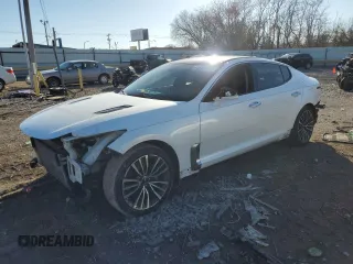 2018 Kia Stinger Premium with VIN KNAE25LA1J6012588, listed as a Copart auction lot 43394965 with 103,070 mi miles and Salvage Title. Bid and sale history available at carsss.com. Image 1.