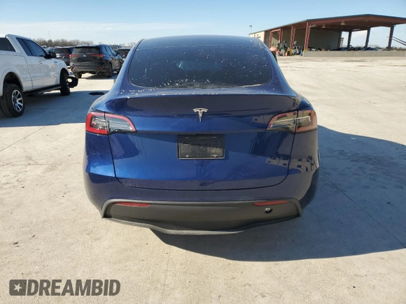 2024 Tesla Model Y with VIN 7SAYGDED8RF132720, listed as a Copart auction lot 45631755 with Not Provided miles and Salvage Title. Bid and sale history available at DreamBid. Image 6.