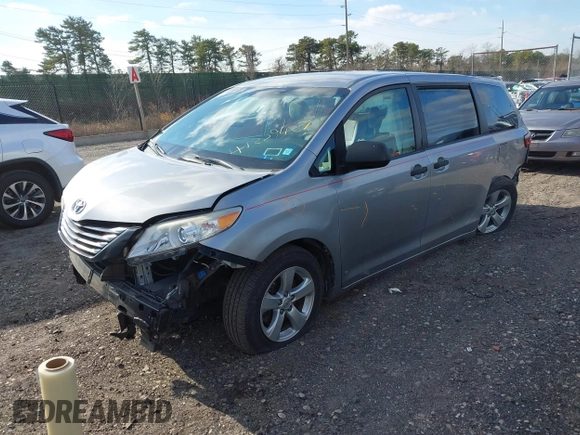 2015 Toyota Sienna L with VIN 5TDZK3DCXFS596277, listed as a IAAI auction lot 41229427 with 108,900 mi miles and . Bid and sale history available at DreamBid. Image 22.