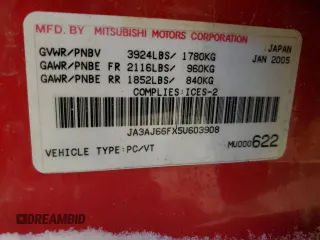 2005 Mitsubishi Lancer with VIN JA3AJ66FX5U603908, listed as a Copart auction lot 87080764 with 349,120 mi miles and Clean Title. Bid and sale history available at DreamBid. Image 13.