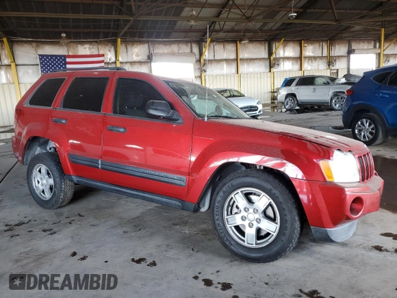 2006 Jeep Grand Cherokee Laredo with VIN 1J4HS48N06C254653, listed as a Copart auction lot 45568855 with 105,639 mi miles and Salvage Title. Bid and sale history available at carsss.com. Image 4.